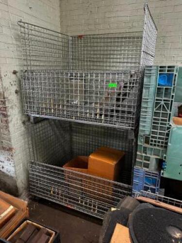 (2) HEAVY DUTY STACKING WIRE HOPPERS ( SECOND DAY REMOVAL ONLY )