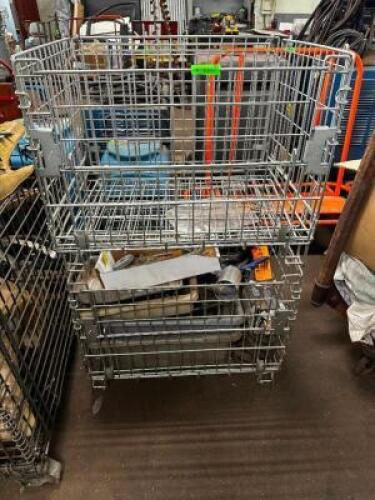 (2) HEAVY DUTY STACKING WIRE HOPPERS ( SECOND DAY REMOVAL ONLY )