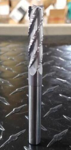 (3) IMCO 3/8,SOLID CARBIDE 4 FLUTE END MILL