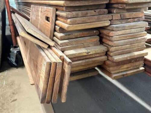 (432) SQ. FT. OF YELLOW PINE CLEAR PLAIN SAWN AND RIFT SAWN BLEACHER BOARDS