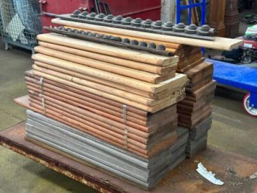 LARGE GROUP OF ASSORTED RECLAIMED FIR AND YELLOW PINE STAIR TREADS