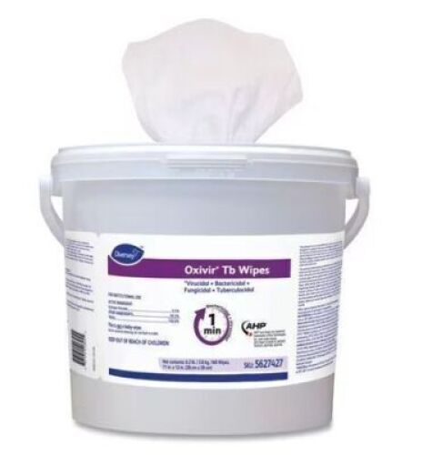 DESCRIPTION: (2) VIRUCIDAL BACTERICIDAL FUNGICIDAL AND TUBERCULOCIDAL WIPES BRAND/MODEL: DIVERSEY OXIVIR TB WIPES SIZE: 160 WIPES RETAIL$: $15.99 EA Q