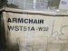 DESCRIPTION: (2) FAUX LEATHER ARMCHAIR BRAND/MODEL: AVE #WST51A-W32 INFORMATION: WHITE RETAIL$: $401.99 EA QTY: 2 - 4