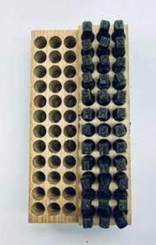 DESCRIPTION: (1) STEEL LETTER STAMPS BRAND/MODEL: YOUNG BROS #698690 INFORMATION: STEEL, WOOD BOX SIZE: 5/16" LETTERS, 7.9MM RETAIL$: $420.25 TOTAL QT