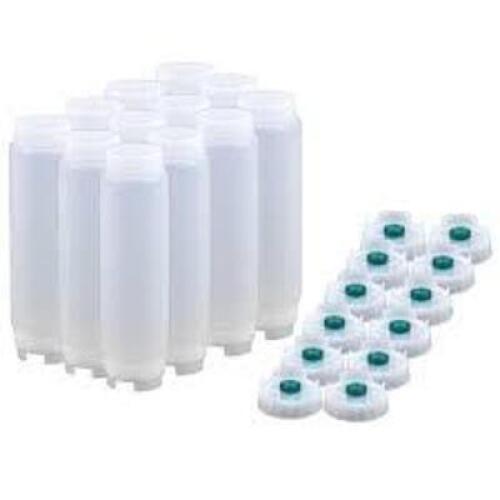 DESCRIPTION: (24) FIFO SQUEEZE BOTTLES BRAND/MODEL: FIFO INNOVATIONS #CB16-130-12 INFORMATION: WHITE/CLEAR SIZE: 16 OZ RETAIL$: $2.85 PER BOTTLE QTY: