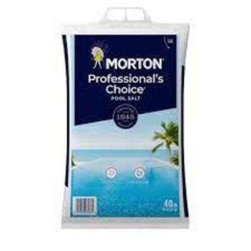 DESCRIPTION: (2) POOL SALT BRAND/MODEL: MORTON PROFESSIONAL'S CHOICE SIZE: 40 LB RETAIL$: $8.12 EA QTY: 2