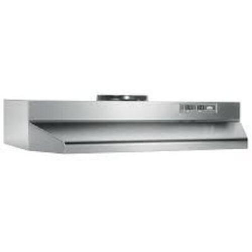 DESCRIPTION: (1) DUCTLESS UNDER CABINET RANGE HOOD BRAND/MODEL: BROAN SIZE: 24 IN RETAIL$: $100.00 EA QTY: 1
