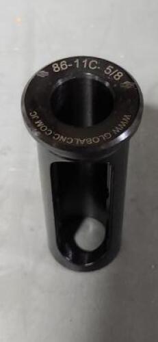 DESCRIPTION: (2) TYPE C ROTARY TOOL HOLDER BUSHING BRAND/MODEL: GLOBAL CNC IND. 95936134 SIZE: 1/2" ID 1"OD 2-3/4" LENGTH UNDER HEAD RETAIL$: 110.64 E