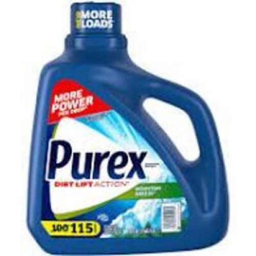 DESCRIPTION (1) LIQUID LAUNDRY DETERGENT BRAND/MODEL PUREX ADDITIONAL INFORMATION RETAILS FOR $10.00 SIZE 150 FL OZ THIS LOT IS ONE MONEY QTY 1