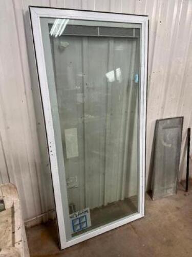 36" X 77" GLASS SLIDING DOOR W/ BUILT IN BLINDS
