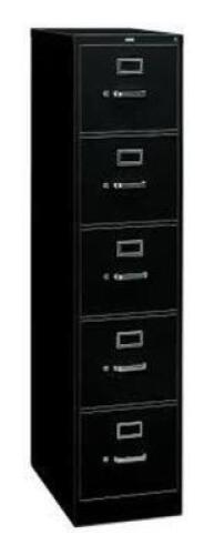 DESCRIPTION: (1) VERTICAL FILING CABINET BRAND/MODEL: HIRSH #17778 INFORMATION: BLACK, METAL SIZE: 5 DRAWERS RETAIL$: $535.00 EA QTY: 1