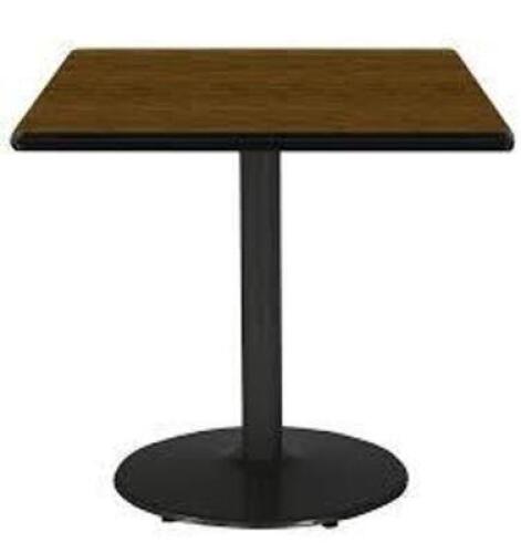DESCRIPTION: (1) SQUARE PEDESTAL TABLE WITH WOOD TOP BRAND/MODEL: KFI INFORMATION: WOOD AND BLACK, JUST TABLE TOP, NO TABLE INCLUDED SIZE: IMAGES ARE