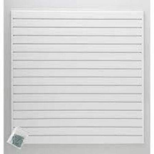 DESCRIPTION: (1) SLAT WALL KIT BRAND/MODEL: JIFRAM EASY LIVING INFORMATION: WHITE SIZE: 48" X 48" RETAIL$: $179.99 EA QTY: 1