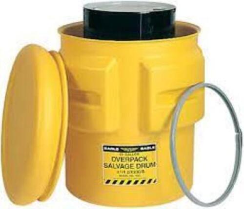 DESCRIPTION: (1) SALVAGE DRUM BRAND/MODEL: EAGLE #1665 INFORMATION: YELLOW SIZE: 65 GALLON RETAIL$: $305.00 EA QTY: 1