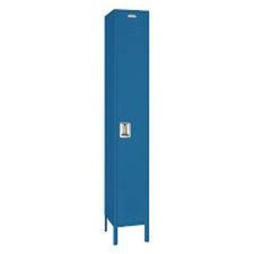 DESCRIPTION: (1) WARDROBE LOCKER BRAND/MODEL: LYON #55XX77 INFORMATION: BLUE SIZE: 15 IN X 18 IN X 78 IN, LOUVERED, 1 TIERS, 1 UNITS WIDE, PADLOCK HAS