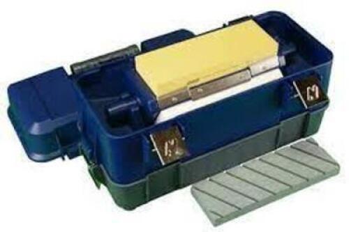 DESCRIPTION: (1) PORTABLE WATERSTONE SHARPENING SYSTEM KIT BRAND/MODEL: NORTON #IM83-W INFORMATION: BLUE CARRY CASE RETAIL$: $393.28 EA QTY: 1