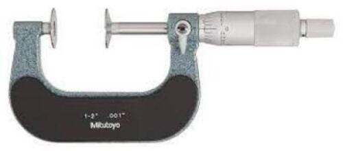 DESCRIPTION: (1) DISK MICROMETER BRAND/MODEL: MITUTOYO #123-126 SIZE: 1-2" RETAIL$: $305.00 EA QTY: 1