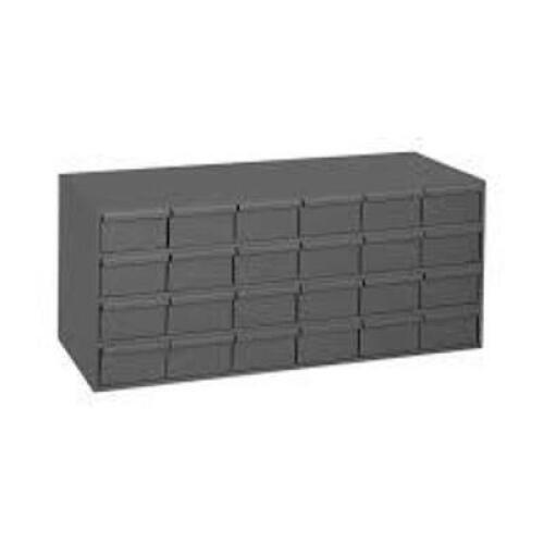DESCRIPTION: (1) SMALL PARTS STORAGE DRAWERS BRAND/MODEL: DURHAM INFORMATION: GRAY SIZE: 24 COMPARTMENTS RETAIL$: $258.43 EA QTY: 1