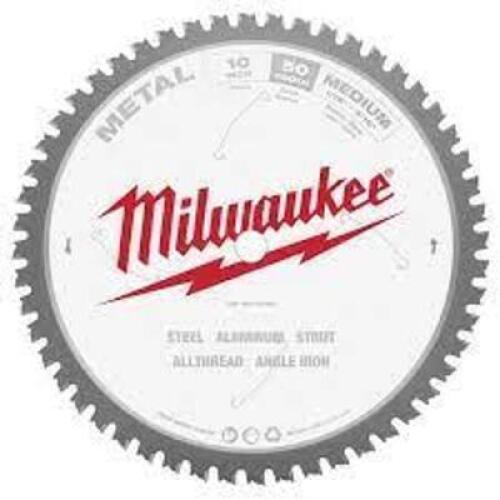 DESCRIPTION: (1) METAL CUTTING CIRCULAR SAW BLADE BRAND/MODEL: MILWAUKEE #48-40-4260 INFORMATION: METAL CUTTING SIZE: 10" RETAIL$: $57.34 EA QTY: 1