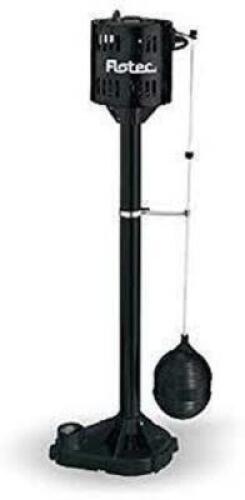 DESCRIPTION: (1) PEDESTAL SUMP PUMP BRAND/MODEL: FLOTEC INFORMATION: BLACK SIZE: 1/3 HP, 3480 GALLONS PER HOUR RETAIL$: $197.07 EA QTY: 1