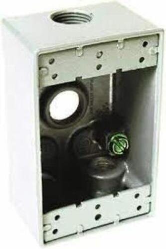 DESCRIPTION: (20) SINGLE-GANG BOX FOR FOUR OUTLETS BRAND/MODEL: BELL #5321-1 INFORMATION: ALUMINUM, WHITE SIZE: 1/2", FOUR OUTLETS RETAIL$: $35.45 EA