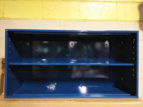 DESCRIPTION: (2) AEROSOL CADDY AND CABINET WITH NO DOORS, WALL MOUNTED BRAND/MODEL: DURHAM INFORMATION: BLUE RETAIL$: $318.98 EA QTY: 2