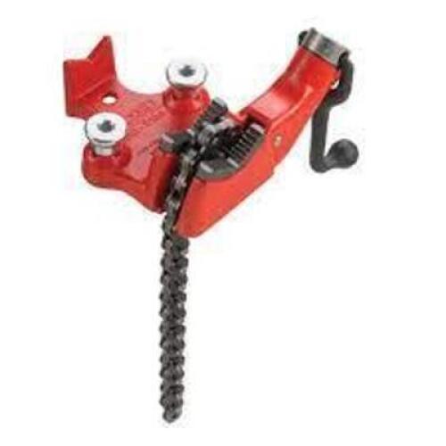 DESCRIPTION: (1) BENCH CHAIN VISE BRAND/MODEL: RIDGID #601A INFORMATION: RED SIZE: 1/8 TO 8" RETAIL$: $693.00 EA