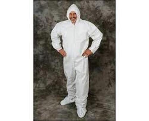 DESCRIPTION: (25) BREATHABLE BARRIER COVERALLS BRAND/MODEL: DCWF-3X-BB INFORMATION: WHITE SIZE: 3X RETAIL$: $172.54 EA QTY: 25