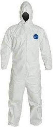 DESCRIPTION: (1) PACK OF (24) DISPOSABLE COVERALLS BRAND/MODEL: COLOGUARD/107-KG INFORMATION: WHITE/WITH ELASTIC WRIST & ANKLE SIZE: 5XL RETAIL$: 44.0