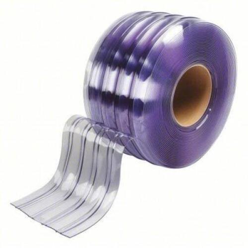 DESCRIPTION: (1) ROLL OF WEATHER STRIPS BRAND/MODEL: 3TA95 SIZE: 8 in Strip Wd, 150 ft Roll Lg, 0.08 in Strip Thick, Clear, Roll, PVC, Ribbed RETAIL$: