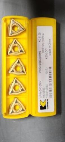 DESCRIPTION: (20) WNMG432MN CARBIDE TURNING INSERT BRAND/MODEL: KENNAMETAL WNMG080408MN RETAIL$: $21.46 PER INSERT QTY: 20