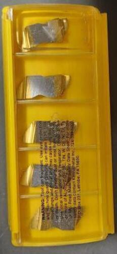 DESCRIPTION: (15) NG3062RK CARBIDE GROOVING INSERTS BRAND/MODEL: KENNAMETAL NG3062RK KC5010 RETAIL$: $35.02 PER INSERT QTY: 15