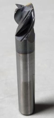 DESCRIPTION: (4) SOLID CARBIDE SQ END MILL BRAND/MODEL: FULLERTON 34554 SIZE: 3/8" DIA 1/2" LOC RETAIL$: 62.26 EA QTY: 4