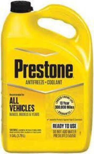 DESCRIPTION: (2) ANTIFREEZE COOLANT BRAND/MODEL: PRESTONE #48RD28 SIZE: 1 GALLON RETAIL$: $18.00 EA QTY: 2