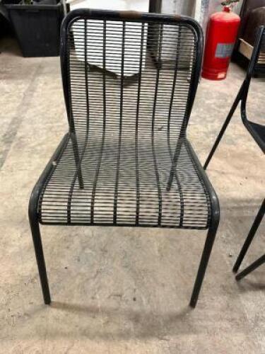 (3) METAL PATIO CHAIRS
