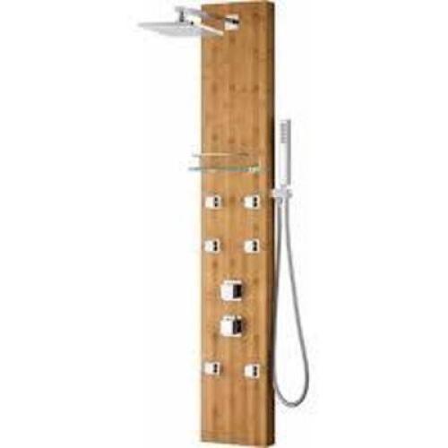 DESCRIPTION: (1) FULL BODY SHOWER COLUMN BRAND/MODEL: CRANE SERIES #SP-AZ058 INFORMATION: NATURAL BAMBOO SIZE: 59.05" X 9.84" RETAIL$: $514.99 EA QTY: