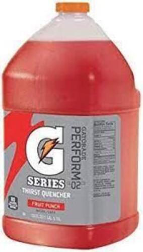 DESCRIPTION: (2) SPORTS DRINK CONCENTRATE BRAND/MODEL: GATORADE INFORMATION: FRUIT PUNCH SIZE: 1 GALLON RETAIL$: $17.17 EA QTY: 2