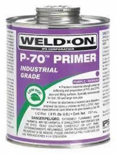 DESCRIPTION: (4) PVC PRIMER BRAND/MODEL: WELD ON P-70 SIZE: 8 FL OZ RETAIL$: $6.78 EA QTY: 4