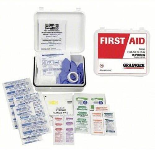 DESCRIPTION: (2) TRAVEL FIRST AID KIT BRAND/MODEL: FIRST AID ONLY #49H369 SIZE: 15 PERSON RETAIL$: $25.40 EA QTY: 2