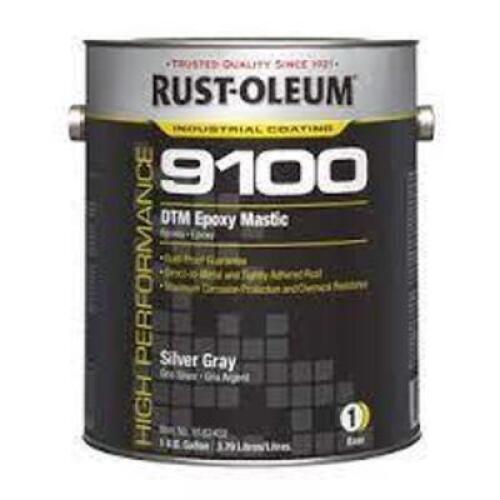 DESCRIPTION: (1) DTM EPOXY MASTIC BRAND/MODEL: RUST-OLEUM 9100 INFORMATION: SILVER GRAY SIZE: 1 GALLON RETAIL$: $122.99 EA QTY: 1