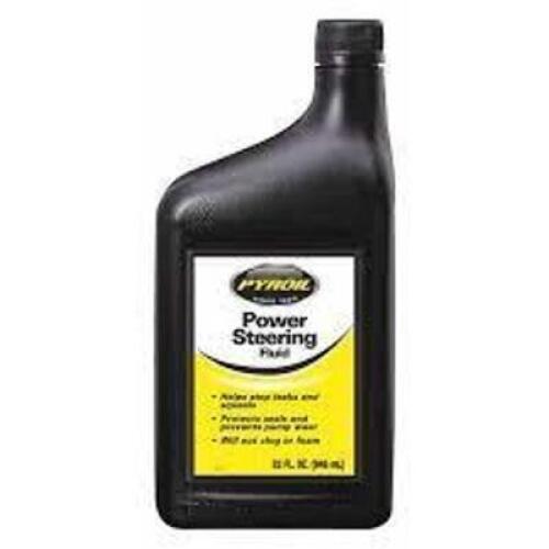 DESCRIPTION: (6) POWER STEERING FLUID BRAND/MODEL: PYROIL SIZE: 1 QT RETAIL$: $10.00 EA QTY: 6