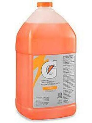 DESCRIPTION: (1) SPORTS DRINK MIX LIQUID CONCENTRATE BRAND/MODEL: GATORADE INFORMATION: ORANGE SIZE: 1 GALLON RETAIL$: $17.17 EA QTY: 1