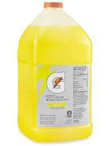 DESCRIPTION: (1) SPORTS DRINK MIX LIQUID CONCENTRATE BRAND/MODEL: GATORADE INFORMATION: LEMON LIME SIZE: 1 GALLON RETAIL$: $17.17 EA QTY: 1