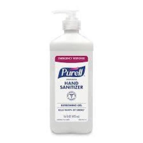 DESCRIPTION: (12) INSTANT GEL HAND SANITIZER BRAND/MODEL: PURELL #9636 SIZE: 16 OZ RETAIL$: $10.00 EA QTY: 12