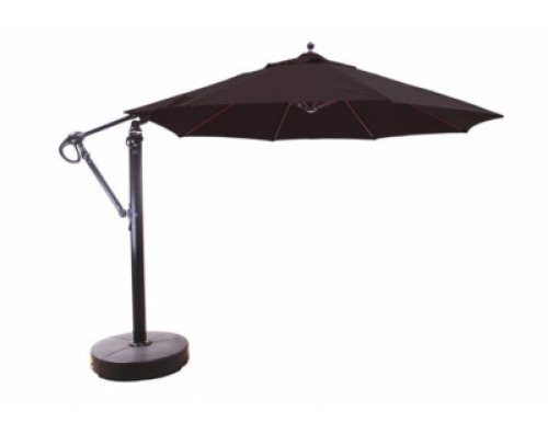 11' ROUND EASY LIFT AND TILT CANTILEVER UMBRELLA IN BLACK