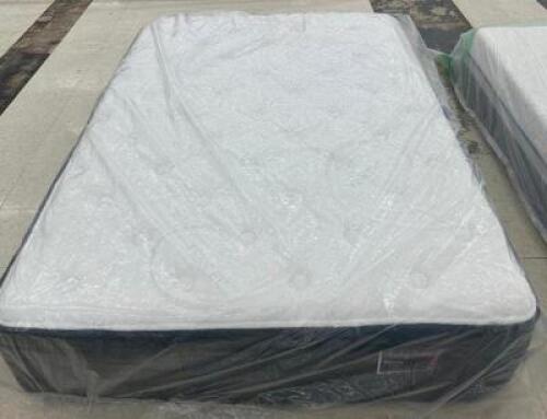 AMERICAN BEDDING WARREN EURO TOP FULL MATTRESS W/ BOX SPRING ( NEW )
