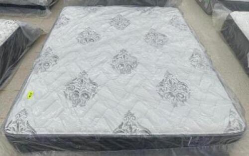 AMERICAN BEDDING SHELDON 10" FIRM QUEEN MATTRESS W/ BOX SPRING ( NEW )