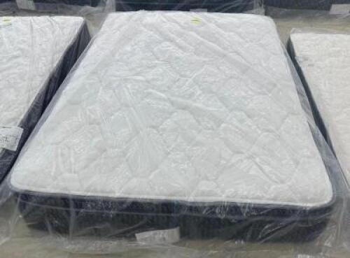 AMERICAN BEDDING HUDSON 12" PLUSH EURO TOP FULL MATTRESS W/ BOX SPRING. ( NEW )