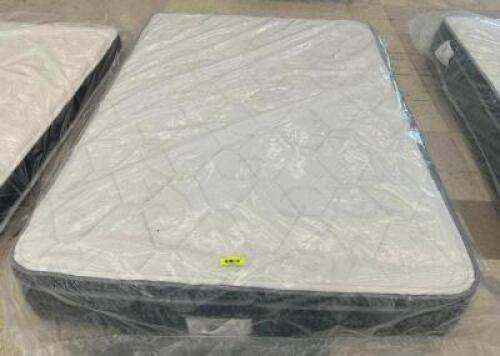 AMERICAN BEDDING HUDSON 12" PLUSH EURO TOP FULL MATTRESS W/ BOX SPRING. ( NEW )