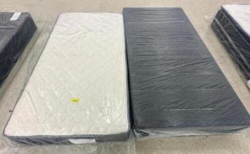 EVA FIRM TWIN MATTRESS WITH BOX SPRING. ( NEW )